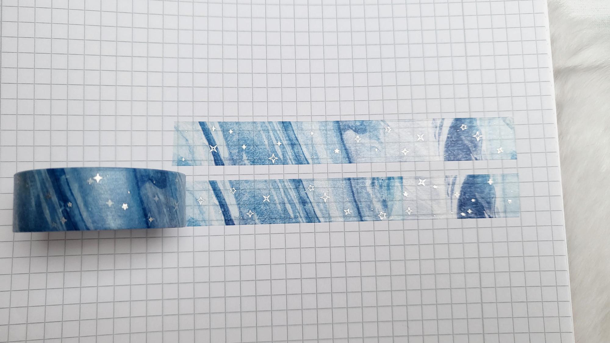 Washi Tape Blue Marble Dark